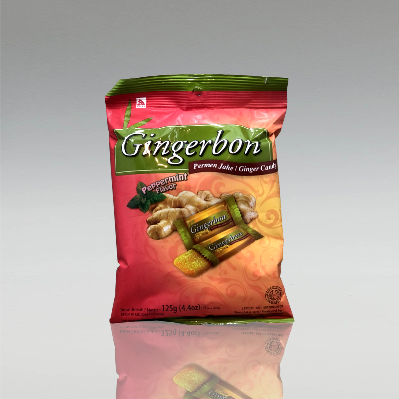 Gingerbon Peppermint - Ingwerbonbon mit Pfefferminze, 125g