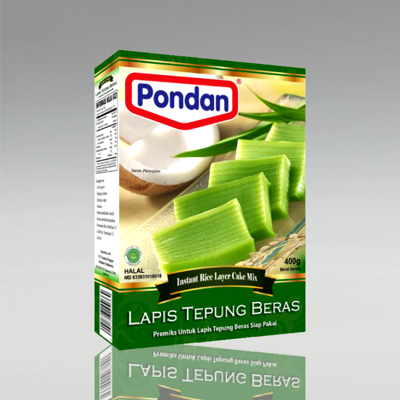 Lapis Tepung Beras, Pondan, 400g