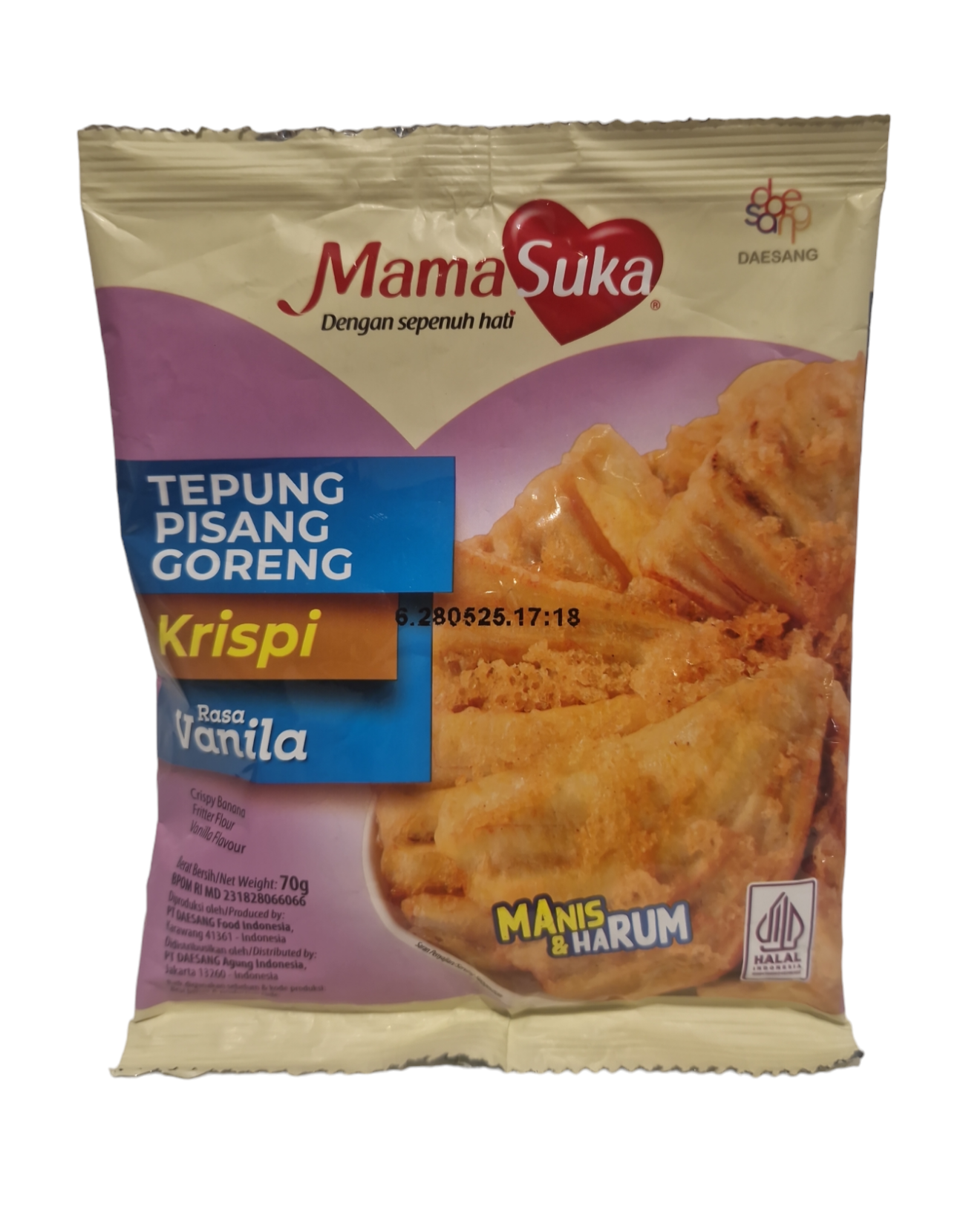 Tepung Pisang Goreng Rasa Vanilla, Mamasuka, 70g