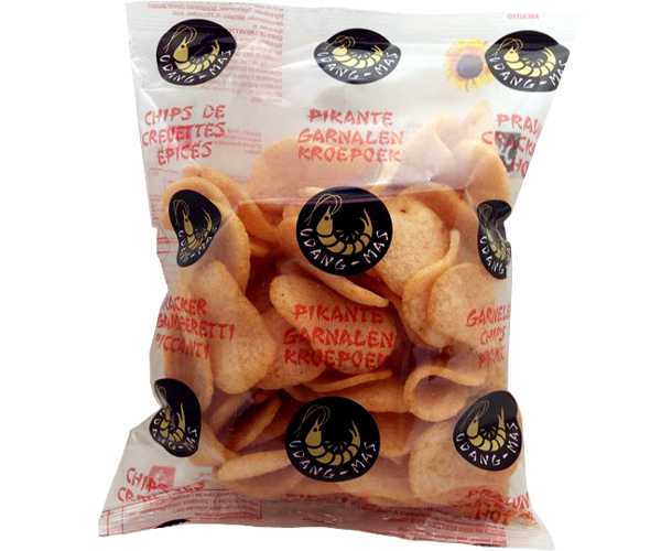 Shrimpkrupuk, pikant, gebraten, Tiga Rasa, 80g