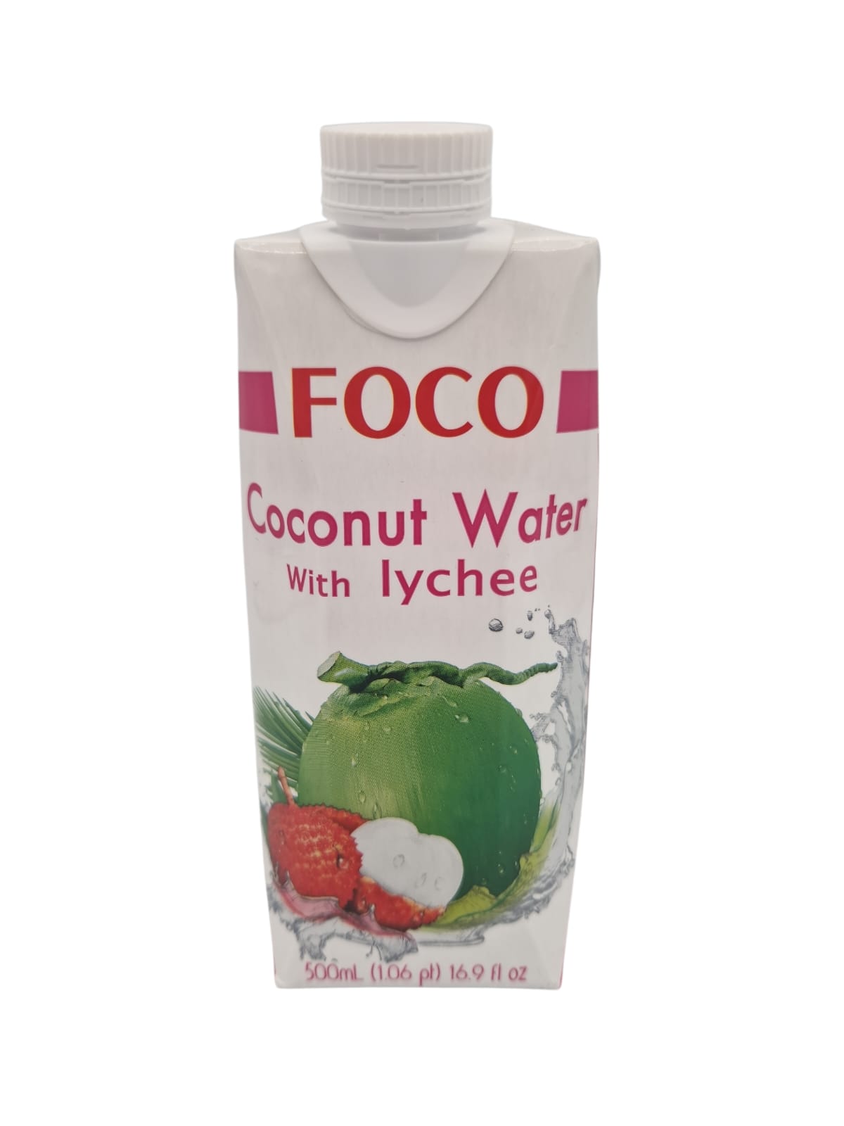 Kokoswasser mit Lychee, Foco, 500ml