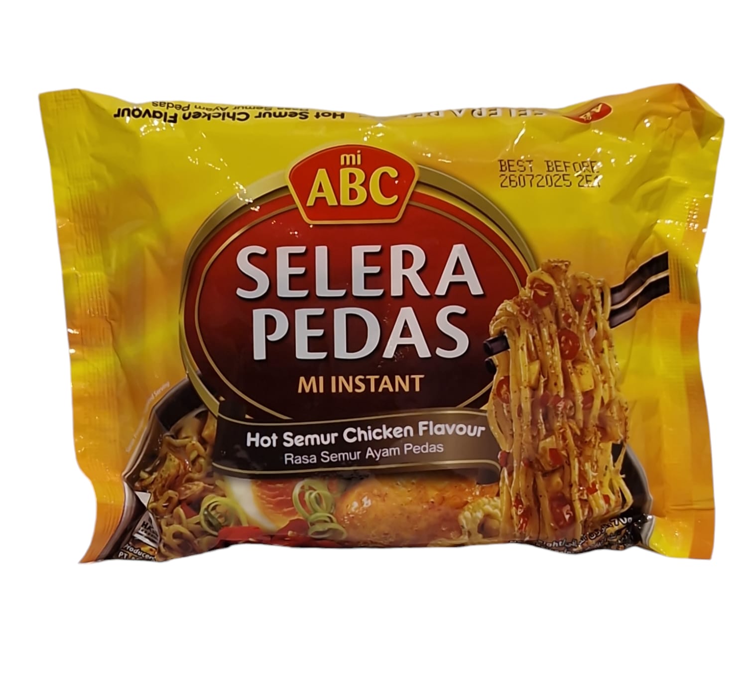 Mie Selera Pedas, Hot Semur Chicken Flavour, 70g