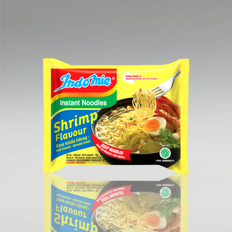 1 Karton (40 Stück) Indomie Shrimp Flavour, 70g