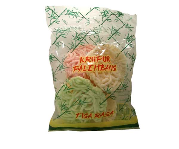 Fischkrupuk "Palembang", bunt, gebraten, Tiga Rasa, 60g