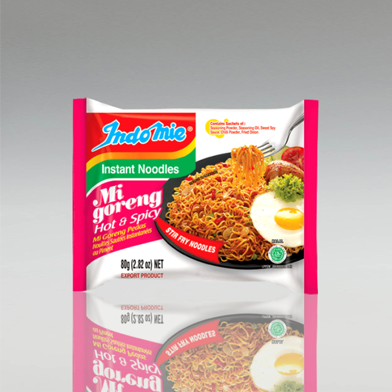 1 Karton (40 Stück) Indomie Mi Goreng Pedas