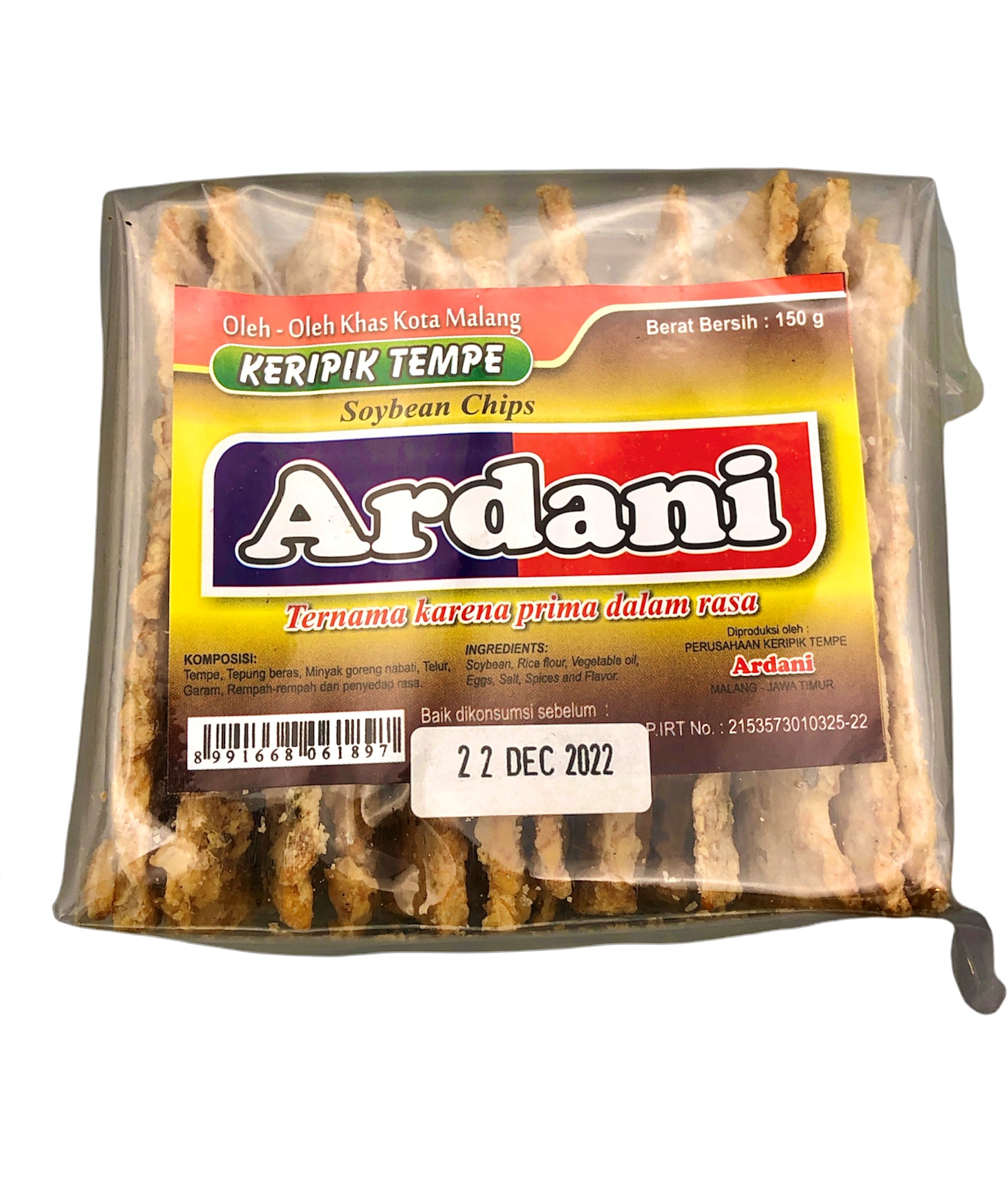 Kripik Tempe, Ardani, 150g