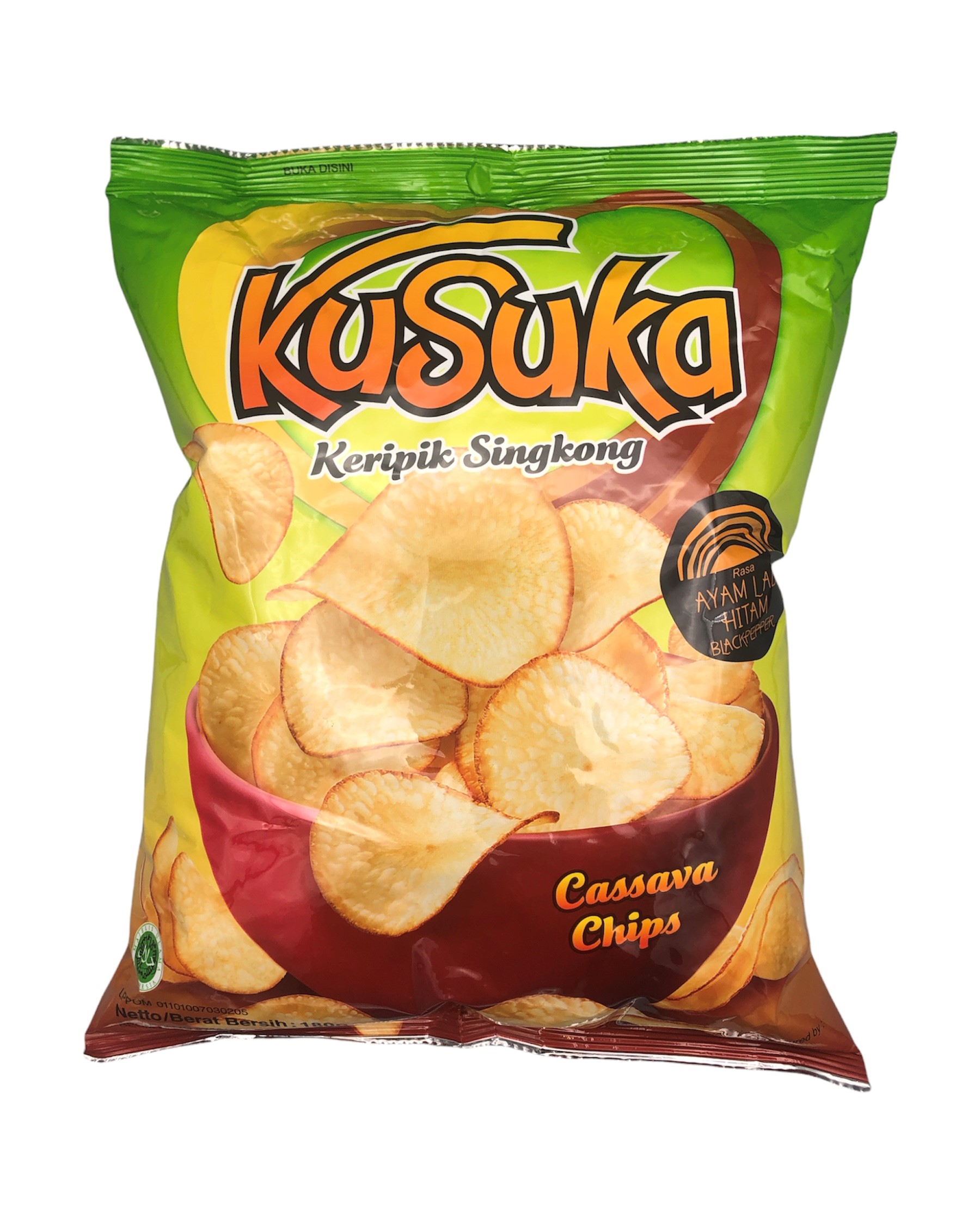 Kripik Singkong "Black Pepper Chicken", Kuskuka, 180g