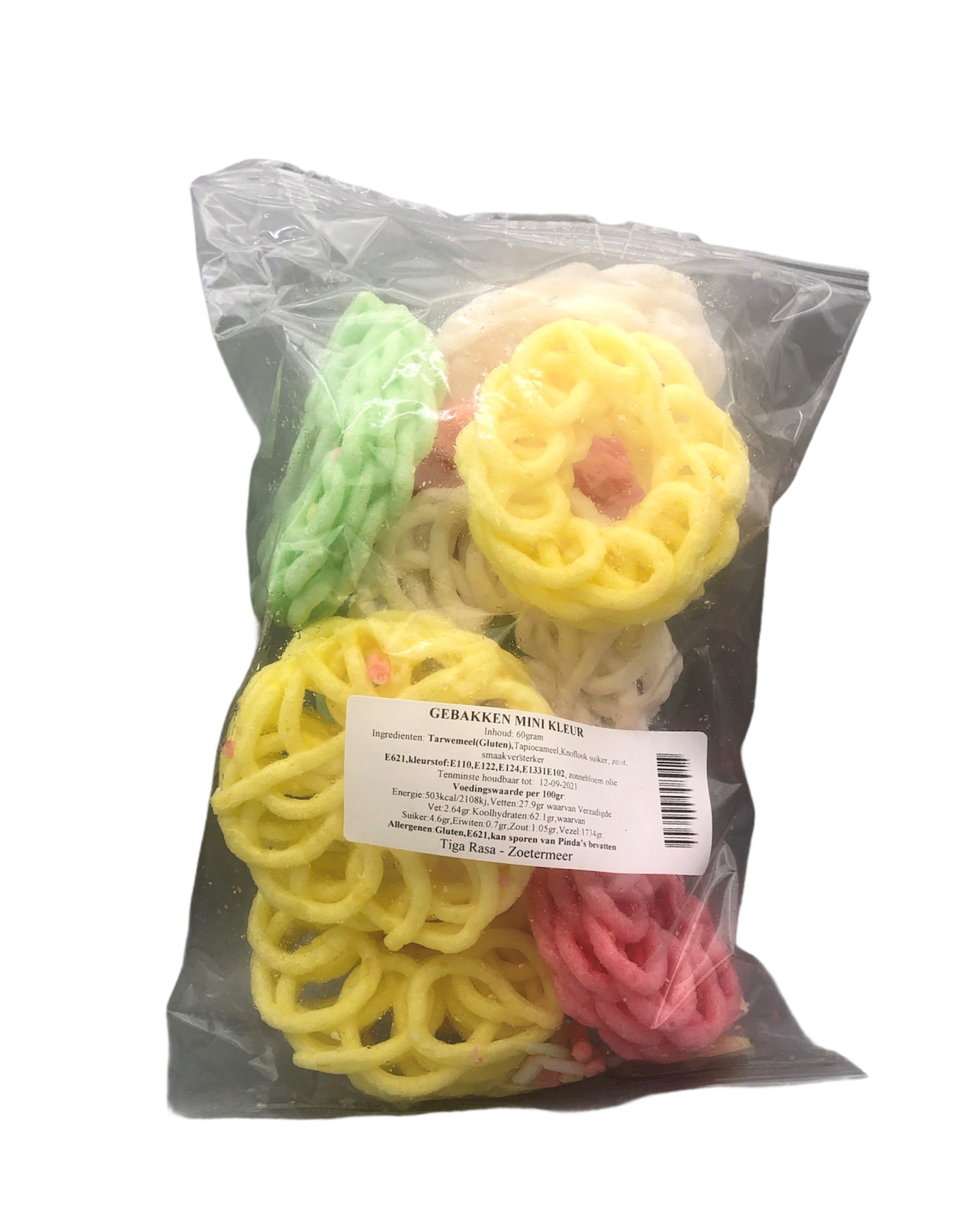 Krupuk Mini Kleur (bunt), Tiga Rasa, 60g