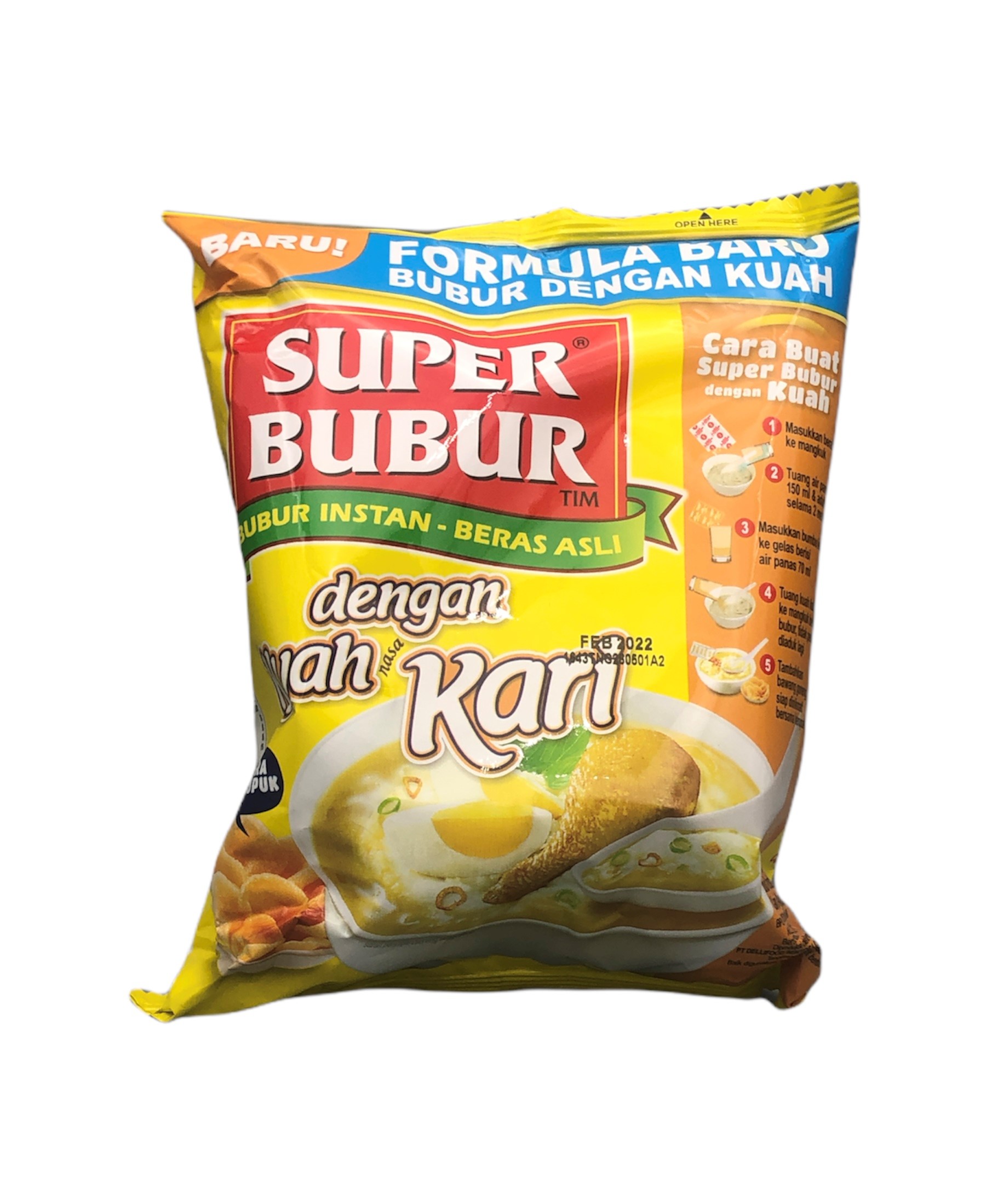 Bubur Instan Beras Asli rasa Kari, 46g