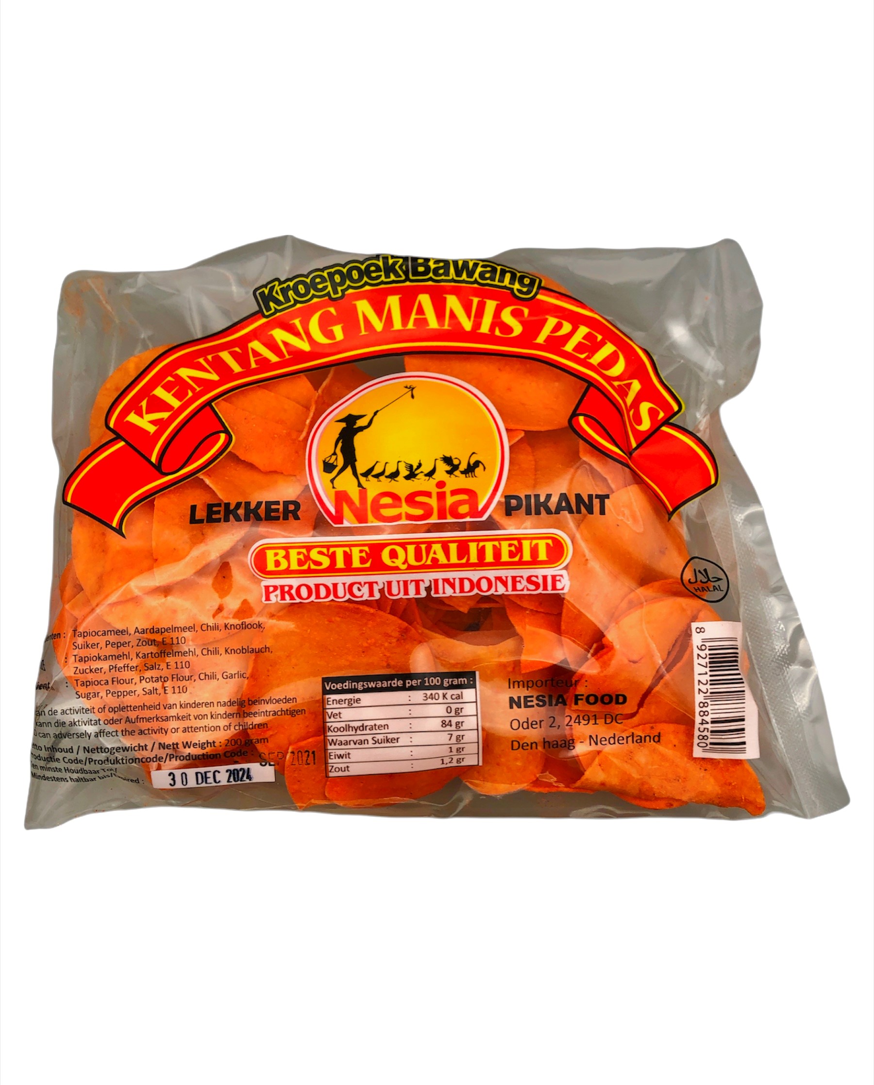 Kartoffelkrupuk, süß-scharf, Nesia, 200g