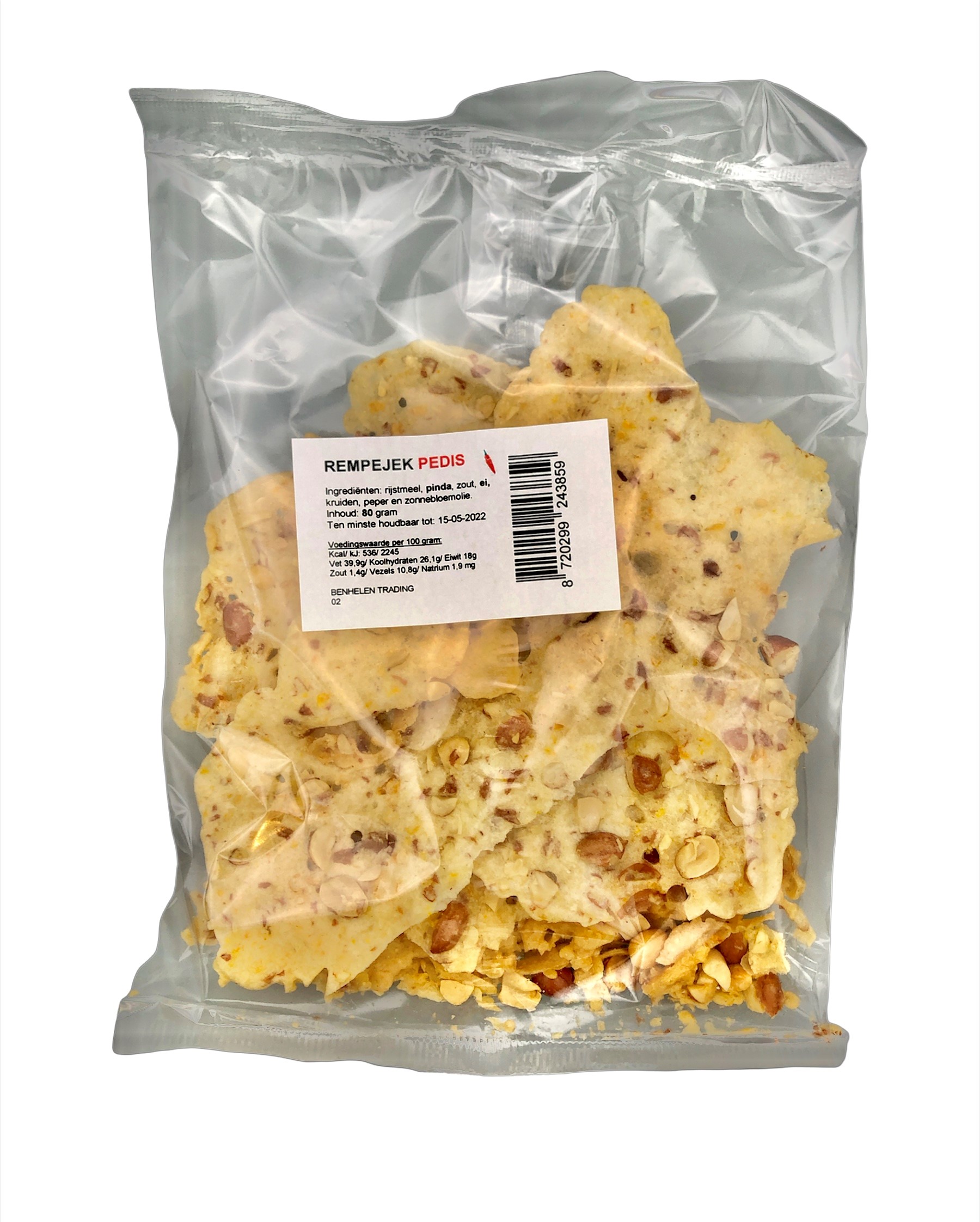 Krupuk Rempejek Pedis, Benhelen, 80g