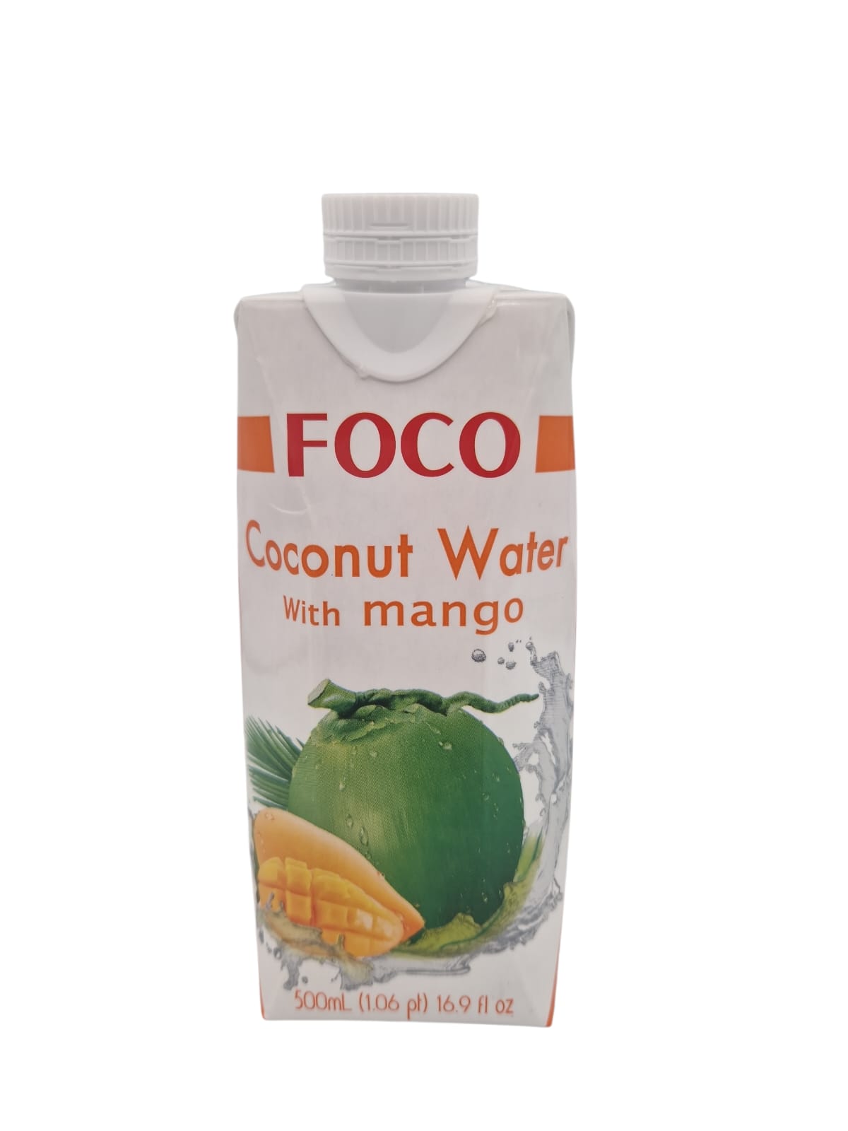 Kokoswasser mit Mango, Foco, 500ml