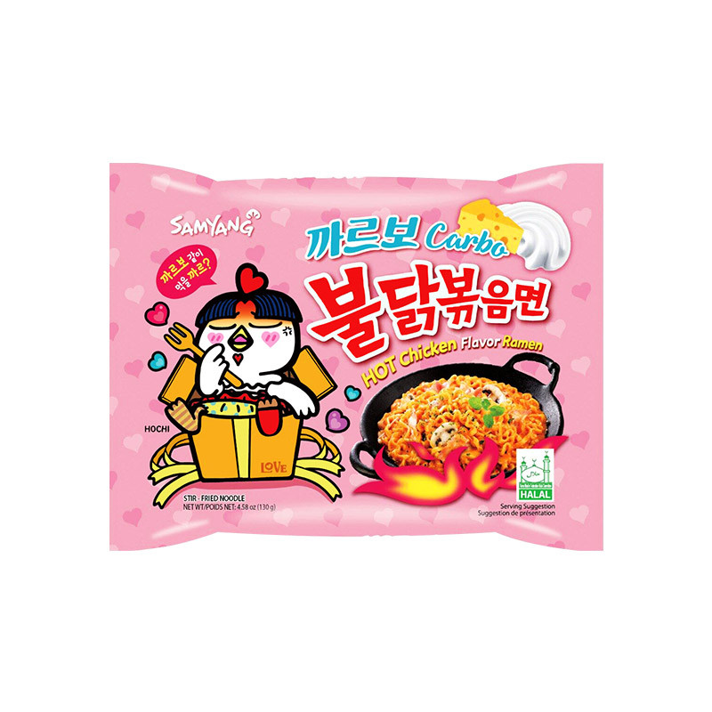 Carbonara Buldak Hot Chicken Flavor Ramen, Samyang 130g