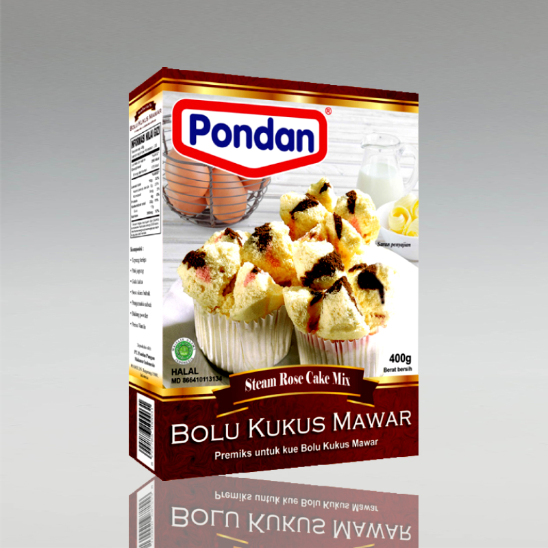 Bolu Kukus Mawar, Pondan, 400g