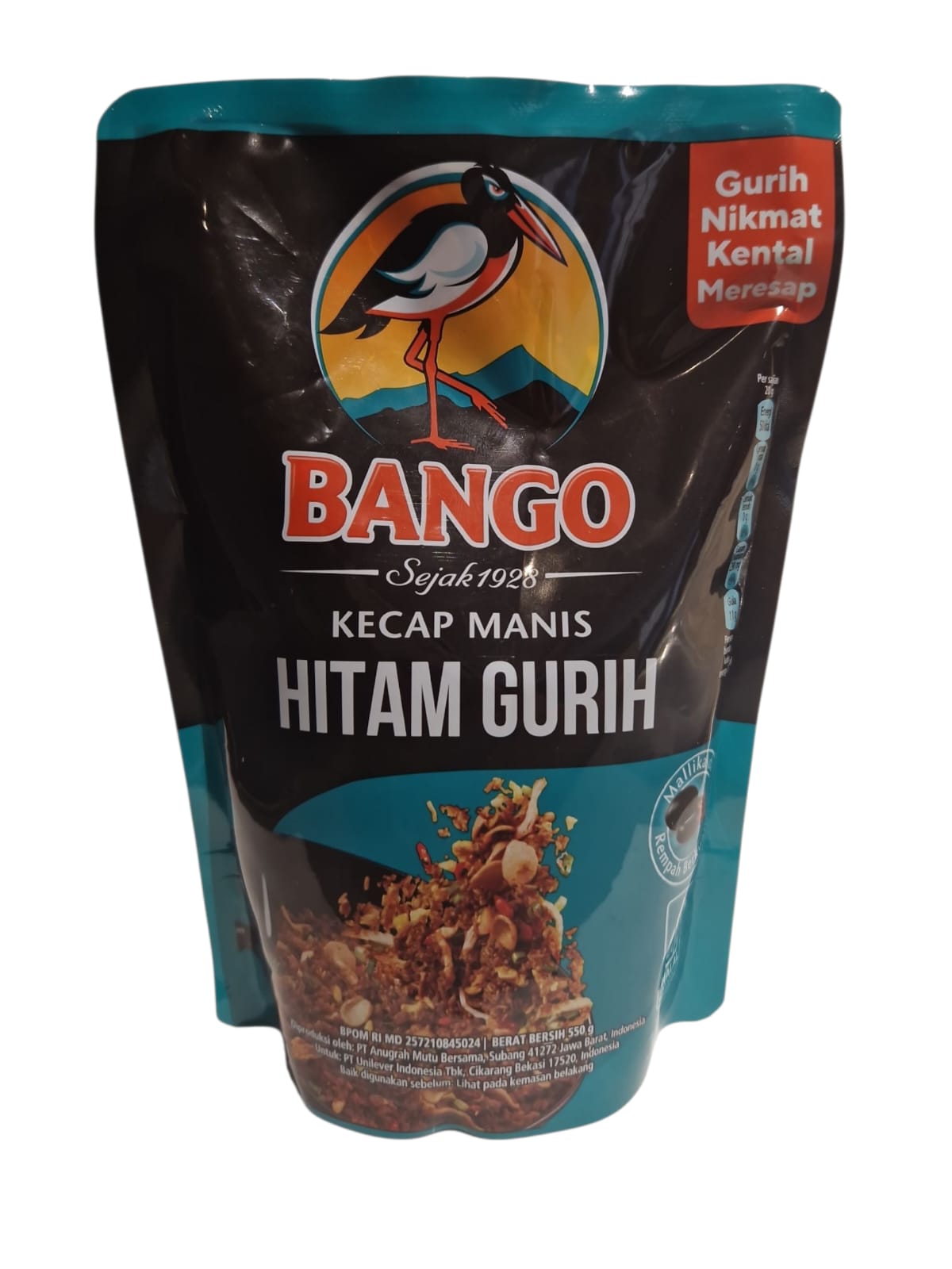 Kecap Manis Hitam Gurih, Cap Bango, 550g