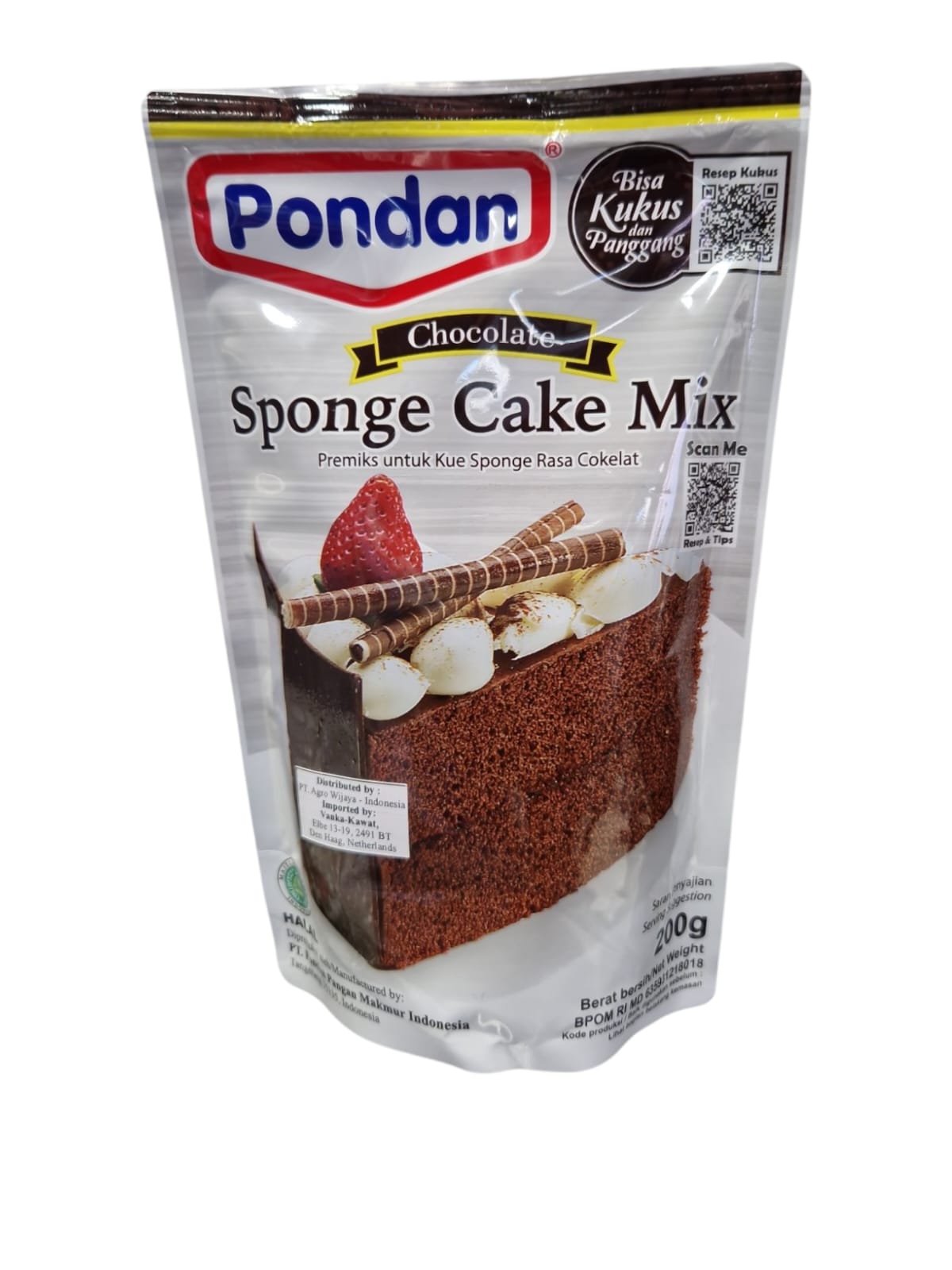 Sponge Cokelat Cake Mix, Pondan, 200g